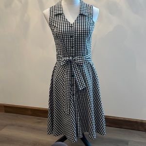 Aqua gingham dress